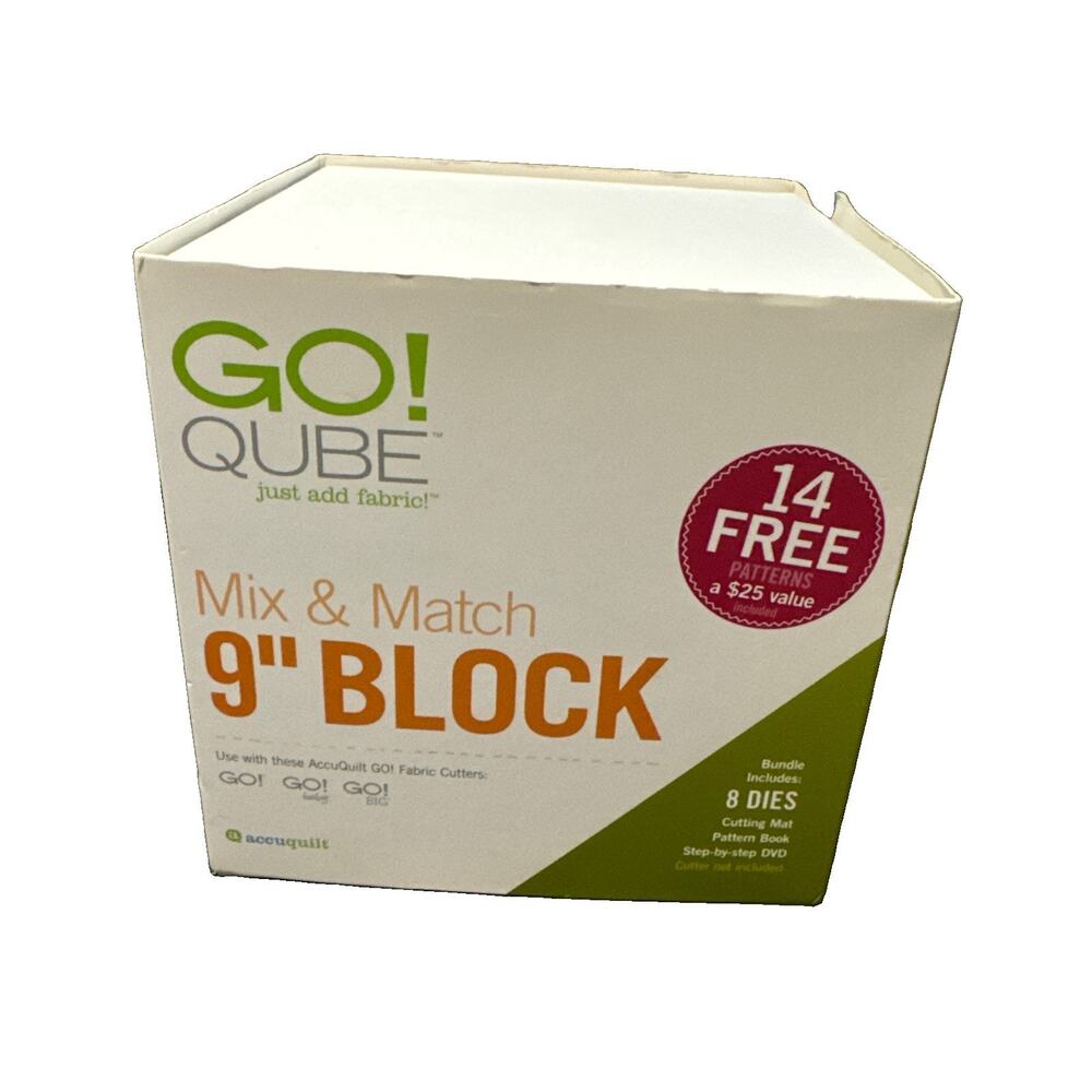 Accuquilt Go! Qube Mix & Match 9" Block fabric cutting system # 55777